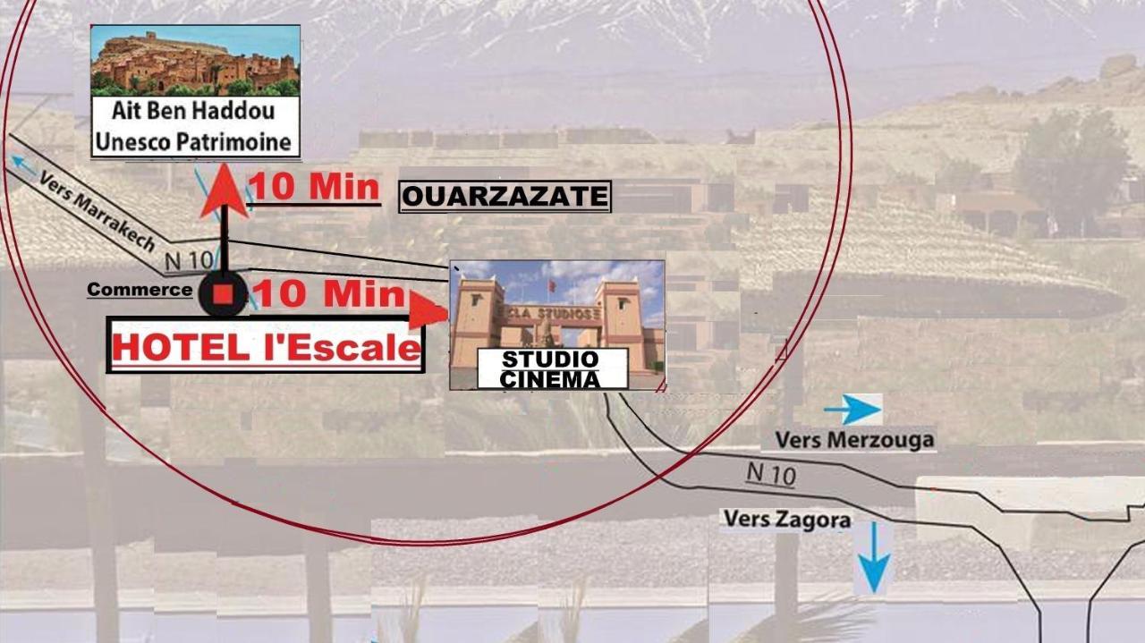 L'Escale De Ouarzazate Hotell Eksteriør bilde